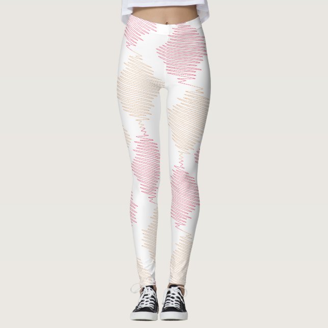 Leggings géométriques minimalistes modernes   Text (Devant)