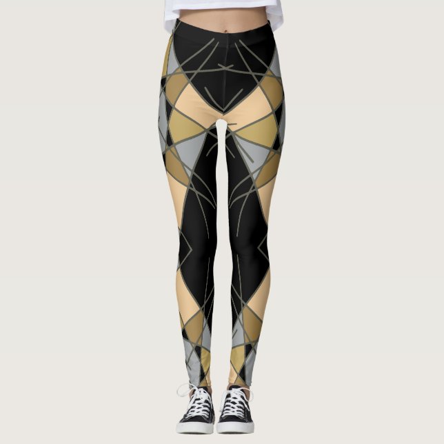 Leggings géométriques par Joya Eve (Devant)