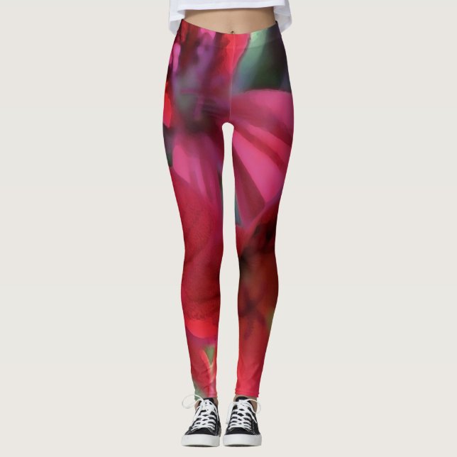 Leggings Géranium rouge (Devant)