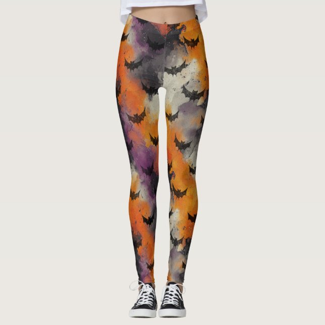 Leggings Ghoul Halloween Vintage Pattern  (Devant)