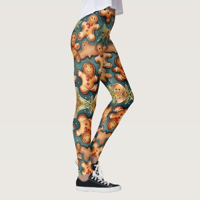 Leggings Ginger breadman Motif de Noël (Droite)