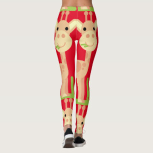 Leggings Girafe mignonne en train de mâcher  Thunder_Cove