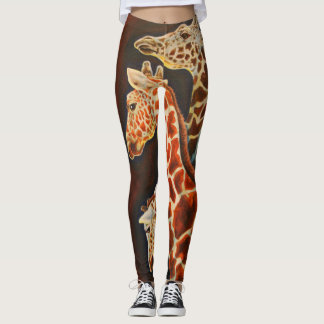 Leggings Girafes, nous art d'animal de trois Africains