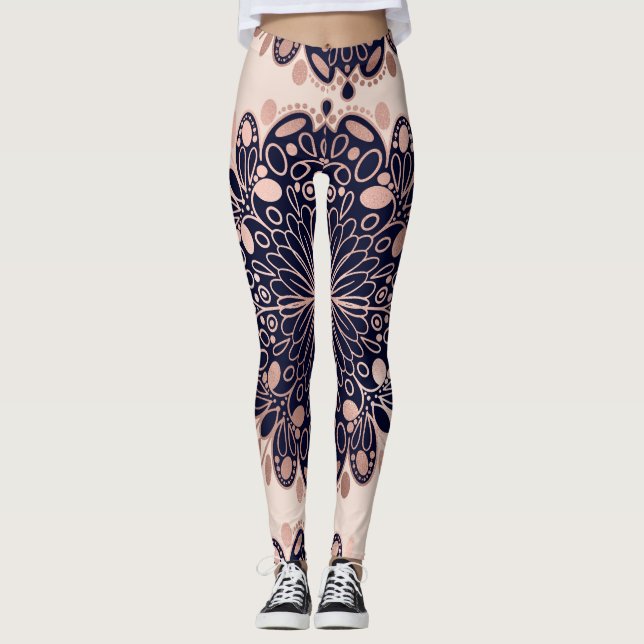 Leggings Girly Boho Rose Gold Blush (Devant)