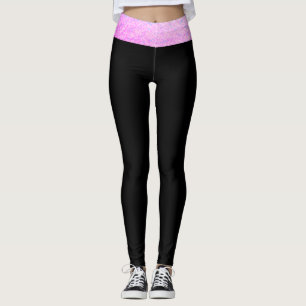 Leggings Girly mignon de taille rose noire d'étincelle de