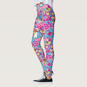 Leggings Gizmo   Pink Peace & Love Motif