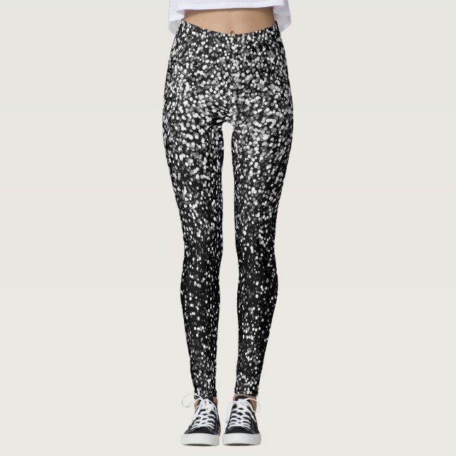 Leggings Glam Argent Disco  (Devant)