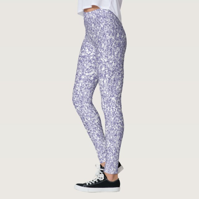 Leggings Glam Lavender Lilac Purple Parties scintillant     (Gauche)