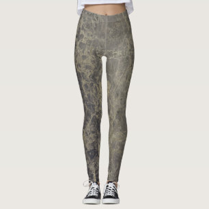 Leggings Glam Marbre Granit Brillant Élégant Style Designer