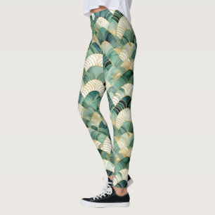 Leggings Glam vert Gold Abstrait