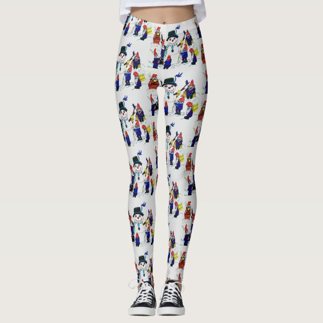 LEGGINGS GNOMES CONSTRUIRE SNOWMAN (Devant)