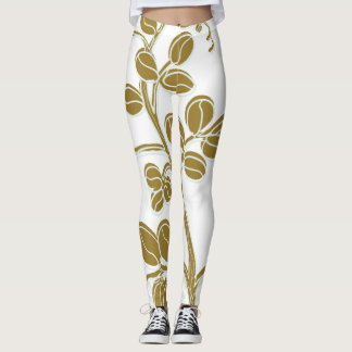 Leggings Gold Floral