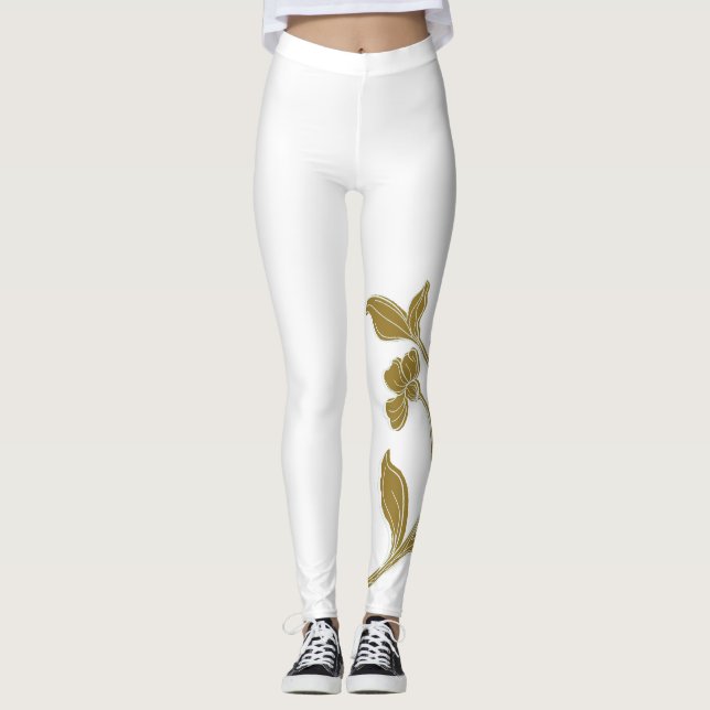 Leggings Gold Floral (Devant)