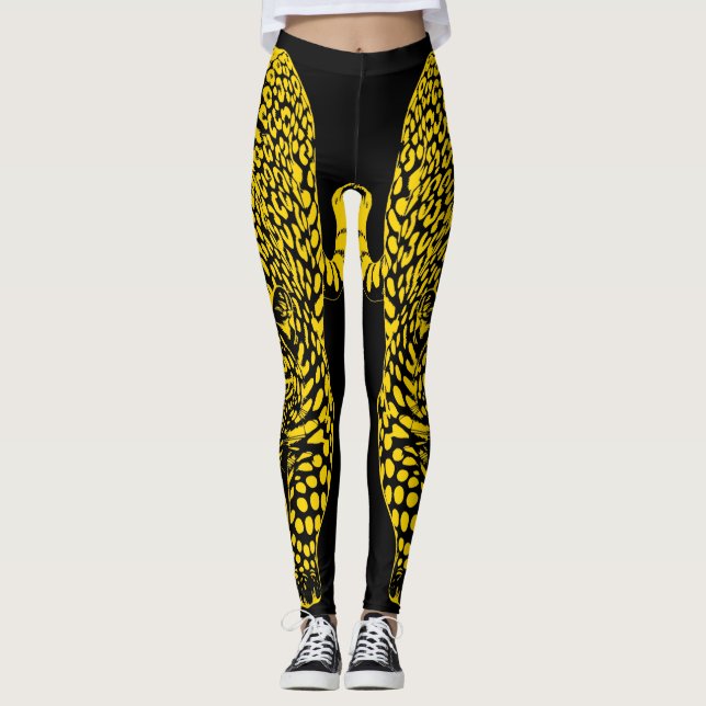 Leggings gold Leopard Print (Devant)