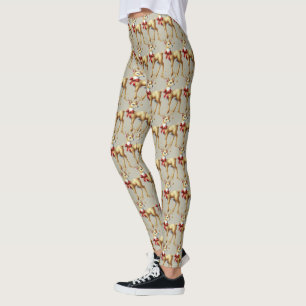 Leggings Gold Reindeer Leging de vacances