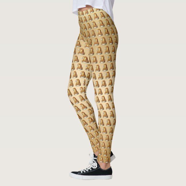 Leggings Gold Santa Hat Leging de vacances (Gauche)