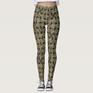 Leggings Gold Scratch Golden Modern Glamor Unique Chic