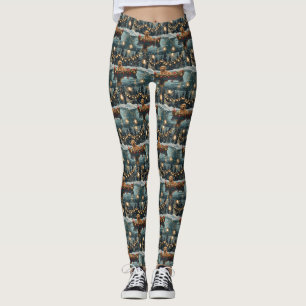 Leggings Golden Retriever Noël Festive Voyage