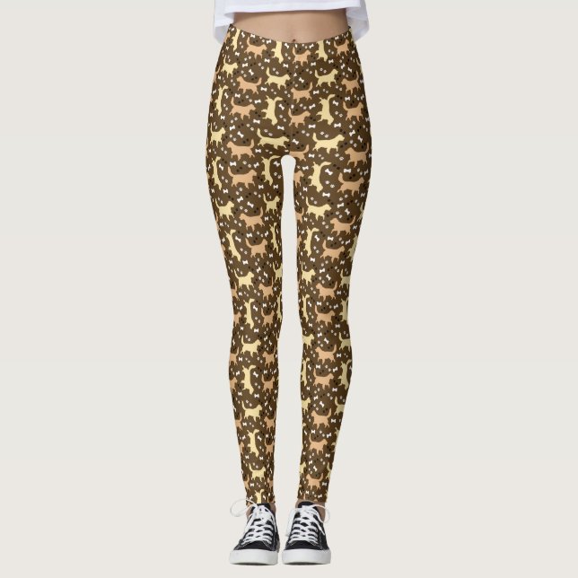 Leggings Golden Retrivers Motif Rouge Golden Yellow Golden  (Devant)