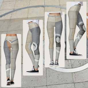 Leggings Golden Spiral Greige Gris Beige