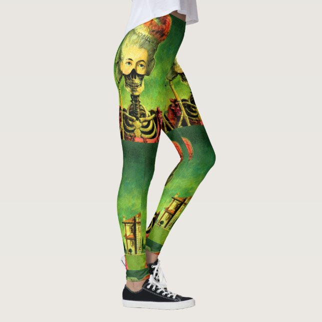 Leggings gothiques masqués de squelette (Droite)