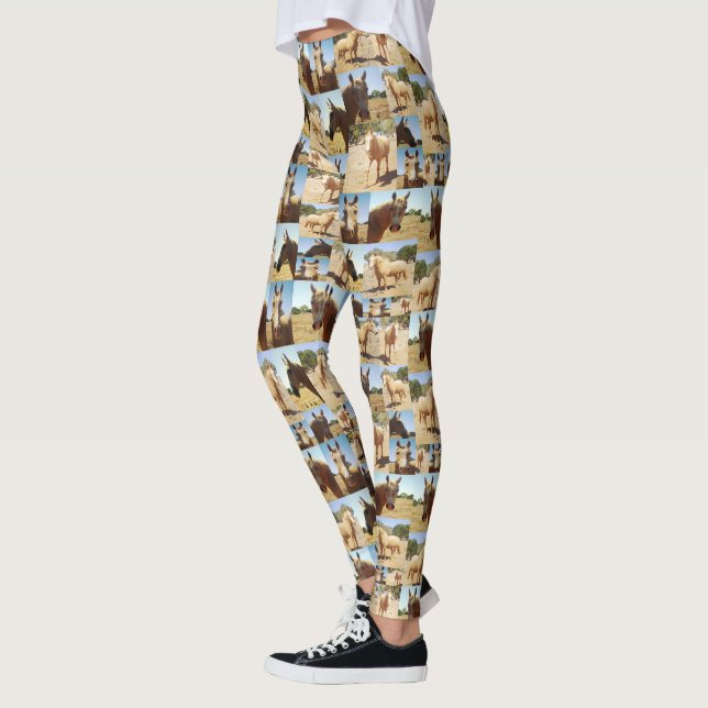 Leggings **"Grace d'or : un collage photo de Palomino"** (Gauche)
