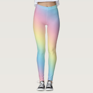 Leggings Gradient arc-en-ciel doux Pastel