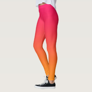 LEGGINGS GRADIENT ORANGE ROSE