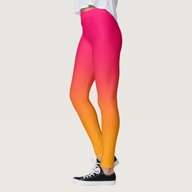 Leggings Gradient Rose Et Jaune (Gauche)