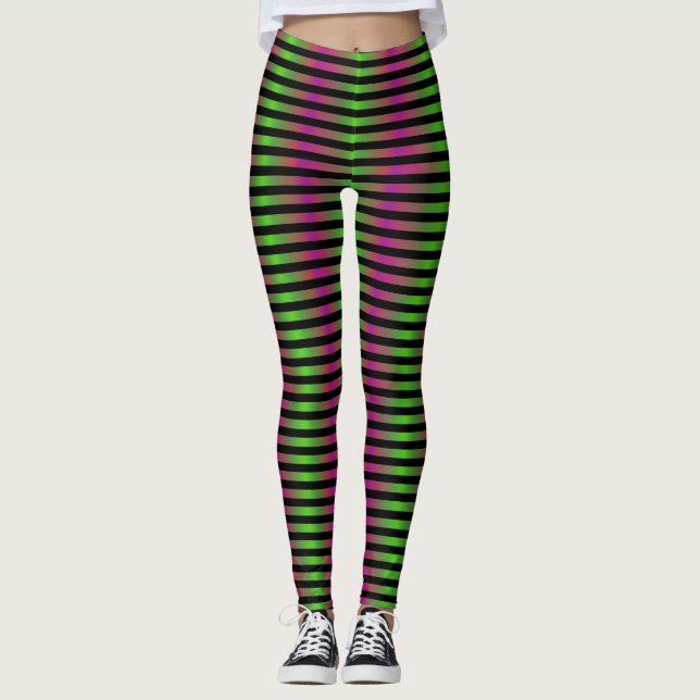 Leggings Gradient vert et pourpre de sorcière mauvaise de (Devant)