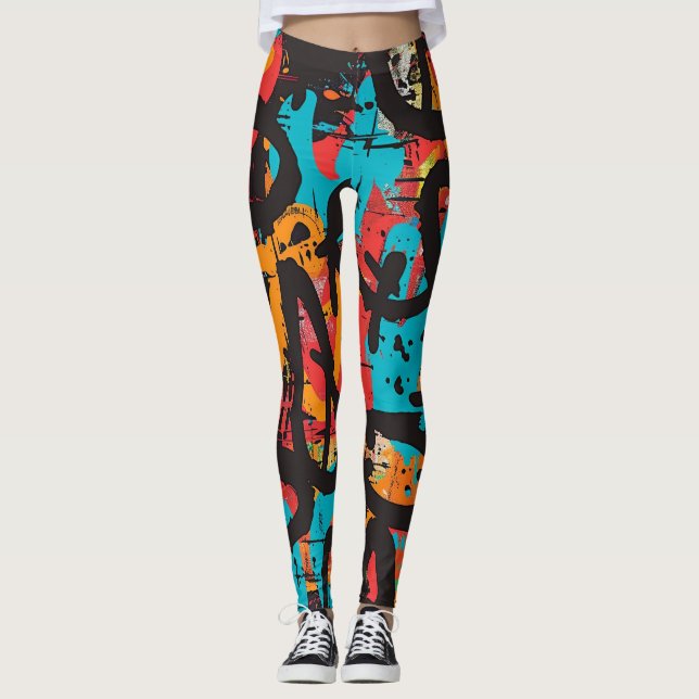 Leggings Graffiti artisanal (Devant)