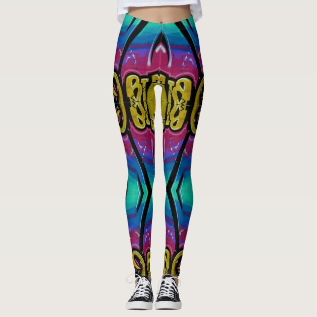 Leggings Graffiti coloré (Devant)