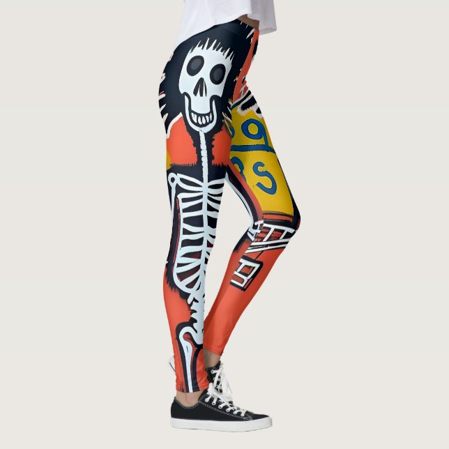 Leggings Graffiti cool Skull Street Art Peinture Hip Artsy (Droite)