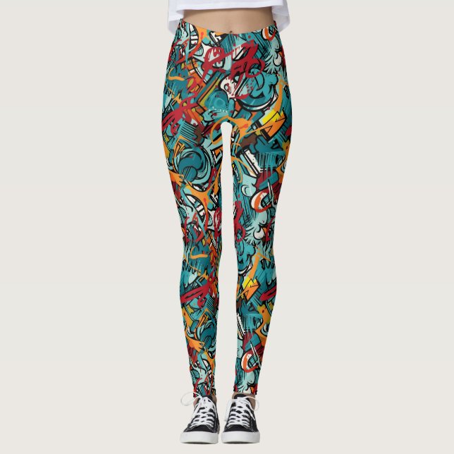 Leggings Graffiti Magique Pantalon de Yoga (Devant)