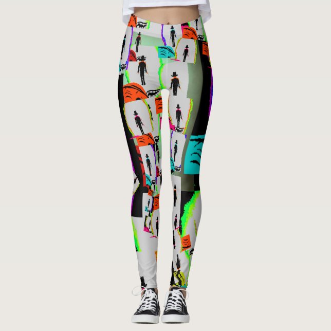 Leggings Graffiti muraux des années 1980 (Devant)