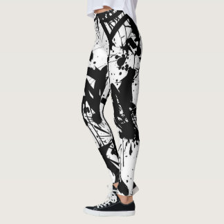 Leggings Graffiti noir et blanc