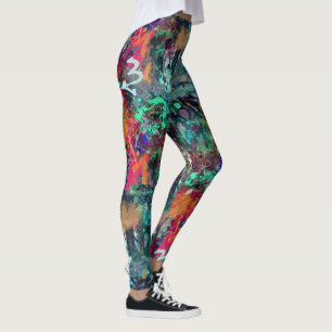 Leggings Graffiti Wall et Spray Paint Splatter