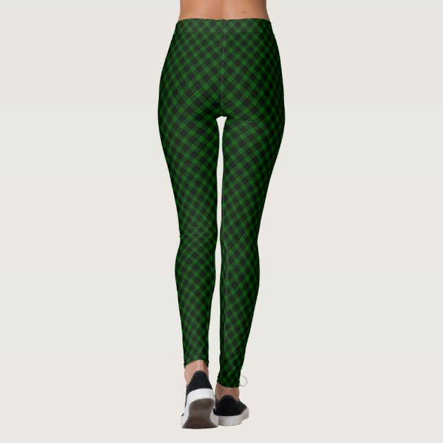Leggings Graham tartan vert noir plaid (Dos)