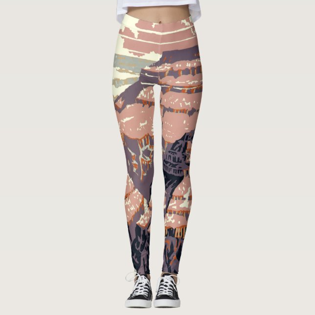 Leggings Grand Canyon Western Graphic Art American (Devant)