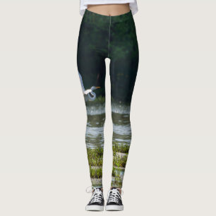 Leggings Grand vol d'aigrettes blanches
