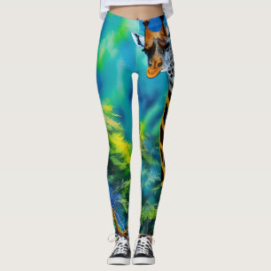 Leggings Grande Giraffe dans les arbres