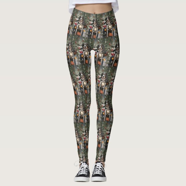 Leggings Grande Suisse de l'équitation moto Noël (Devant)