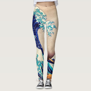 Leggings Grande vague de Kanagawa Vintage art japonais
