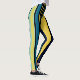 Leggings Grandes turquoises et jaunes