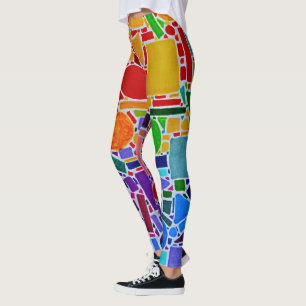 Leggings Graphique en couleurs arc-en-ciel art abstrait mod