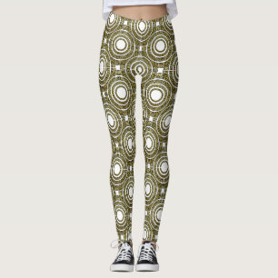Leggings Grec Key Meander in Geometry Patteen Artdeco