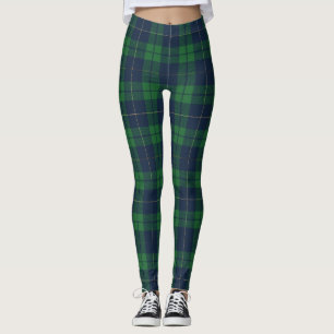 Leggings Green Blue Lumberjack Motif C'est la saison à être
