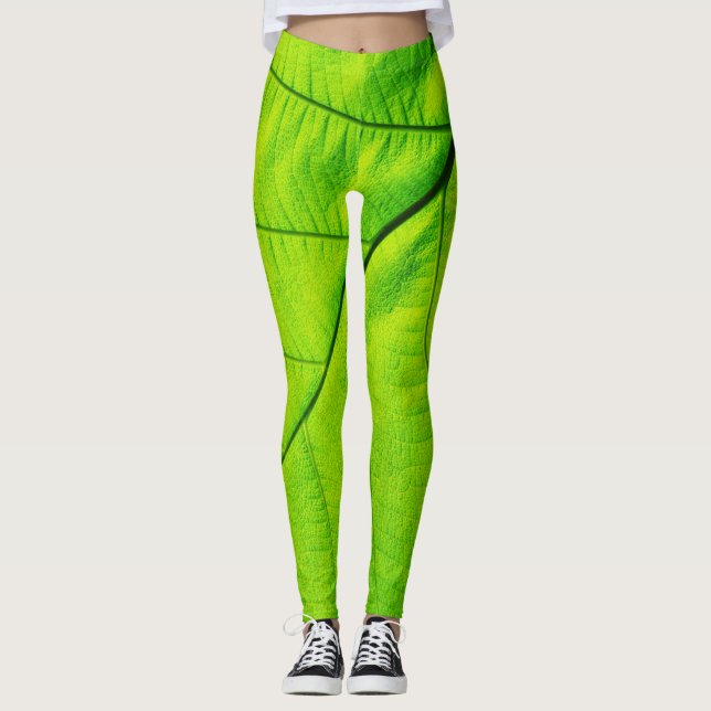 Leggings Green leaf (Devant)