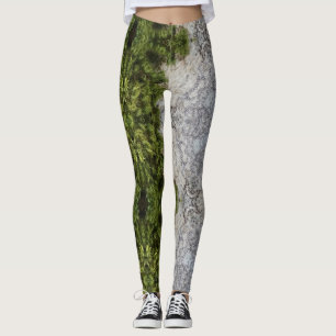 Leggings Green Moss & Nature Earth Art