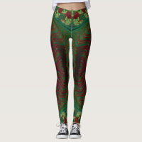 Leggings ~green red Christmas